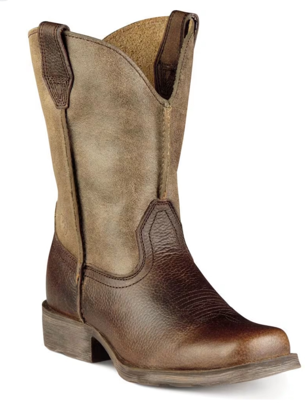 Kids Youth Ariat Earth Rambler Cowboy Square Toe Western Boots. Size 1.